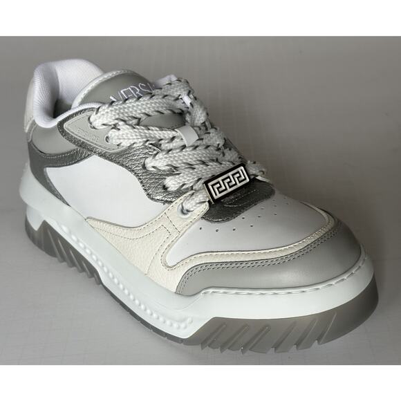 Versace Odissea Men’s Leather White/Gray Sneakers 8.5 US (41.5) 1015437 NIB $950